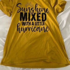 Yellow Short Sleeve Tee with Bold Graphic